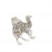 Camel Pendant 925 Sterling Silver Onyx & Marcasite Stone Handmade Unisex D487